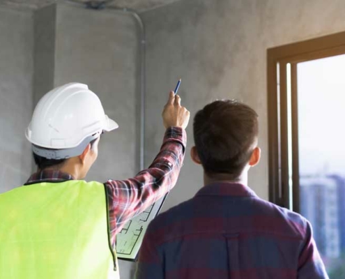 inspecting interior walls